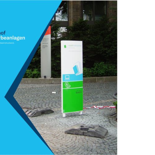 Werbestele Stadt bibliothek