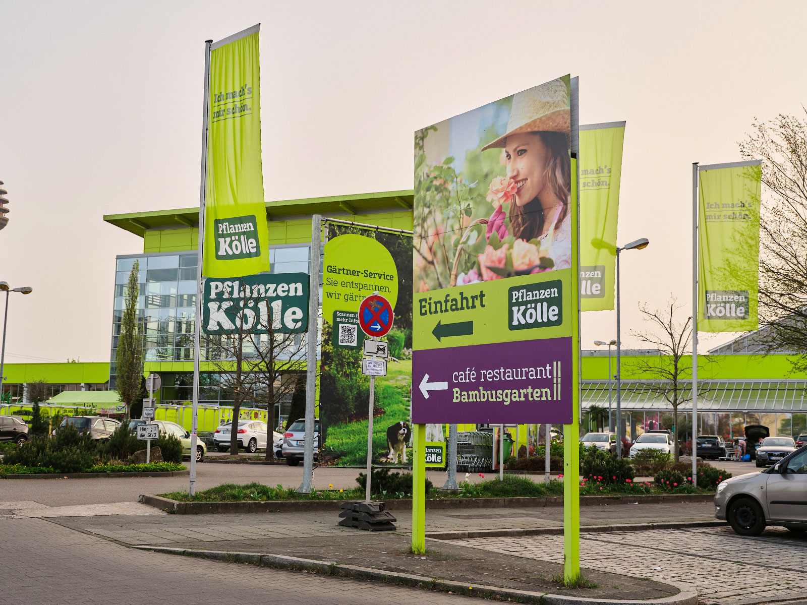 Leitsystem für Parkplatz